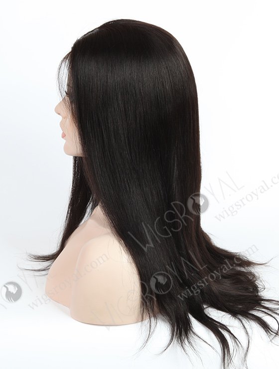 In Stock Indian Remy Hair 18" Natural Straight Color #1b Silk Top Full Lace Wig STW-036-19135
