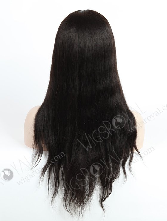 In Stock Indian Remy Hair 18" Natural Straight Color #1b Silk Top Full Lace Wig STW-036-19136