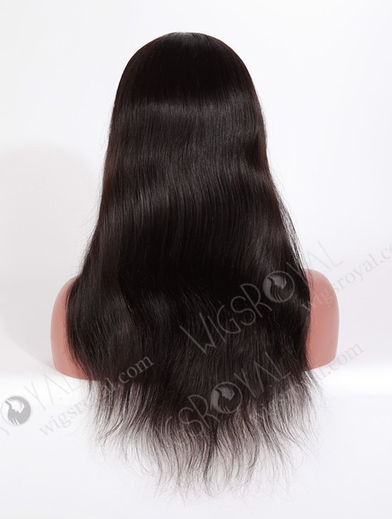 In Stock Indian Remy Hair 18" Natural Straight Natural Color Silk Top Full Lace Wig STW-029-19150