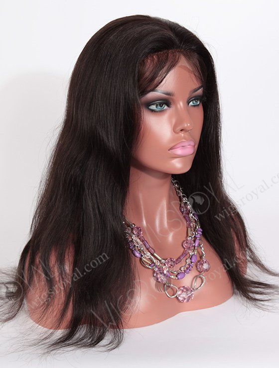 In Stock Indian Remy Hair 18" Natural Straight Natural Color Silk Top Full Lace Wig STW-029-19151