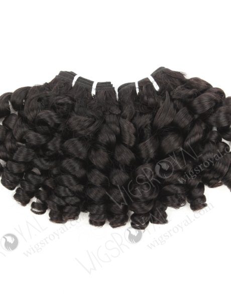 18 Inch Black Color New Curl Peruvian Virgin Hair WR-MW-195