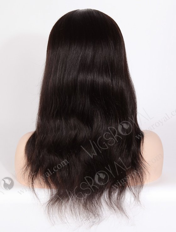 In Stock Indian Remy Hair 16" Natural Straight Natural Color Silk Top Full Lace Wig STW-015-19229