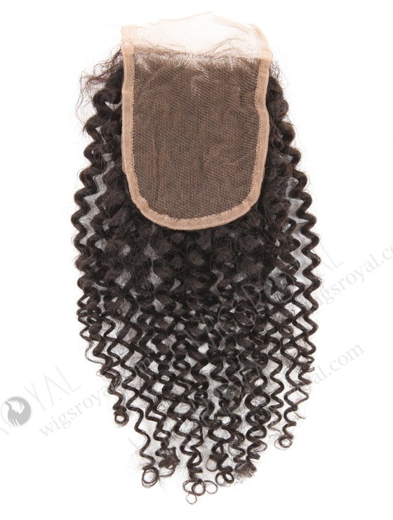 In Stock Indian Remy Hair 12" 7mm Curl Natural Color Top Closure STC-404