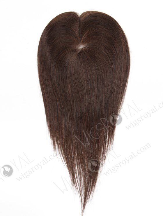 Best Monofilament Top 12 inch Short Human Hair Toppers | In Stock 2.75"*5.25" European Virgin Hair 12" Straight Color 2a# Monofilament Hair Topper-086-19351