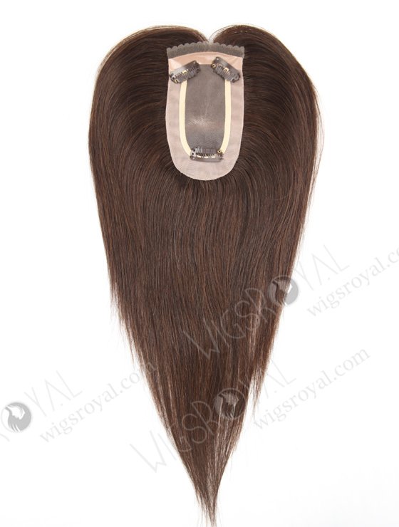 Best Monofilament Top 12 inch Short Human Hair Toppers | In Stock 2.75"*5.25" European Virgin Hair 12" Straight Color 2a# Monofilament Hair Topper-086-19355
