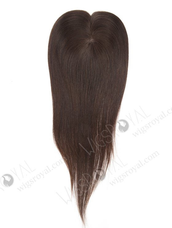 Monofilament Topper | Mono Base Natural Color Human Hair Topper 2.75 by 5.25 | In Stock 2.75"*5.25" European Virgin Hair 16" Straight Natural Color Monofilament Hair Topper-089-19378