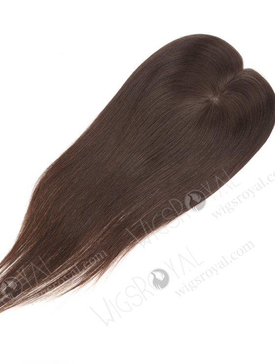 Monofilament Topper | Mono Base Natural Color Human Hair Topper 2.75 by 5.25 | In Stock 2.75"*5.25" European Virgin Hair 16" Straight Natural Color Monofilament Hair Topper-089-19384