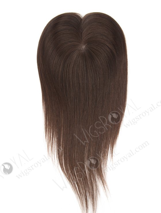 Top Quality Virgin European Human Hair Monofilament Topper Small Base | In Stock 2.75"*5.25" European Virgin Hair 12" Straight Natural Color  Monofilament Hair Topper-088-19368