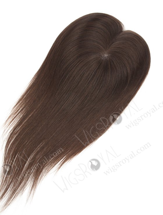 Top Quality Virgin European Human Hair Monofilament Topper Small Base | In Stock 2.75"*5.25" European Virgin Hair 12" Straight Natural Color  Monofilament Hair Topper-088-19367