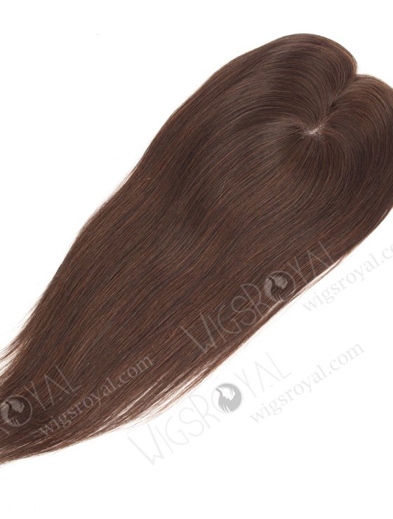 Luxury Remy Human Hair Toppers Small Mono Base | In Stock 2.75"*5.25" European Virgin Hair 16" Straight Color 2a# Monofilament Hair Topper-087-19359
