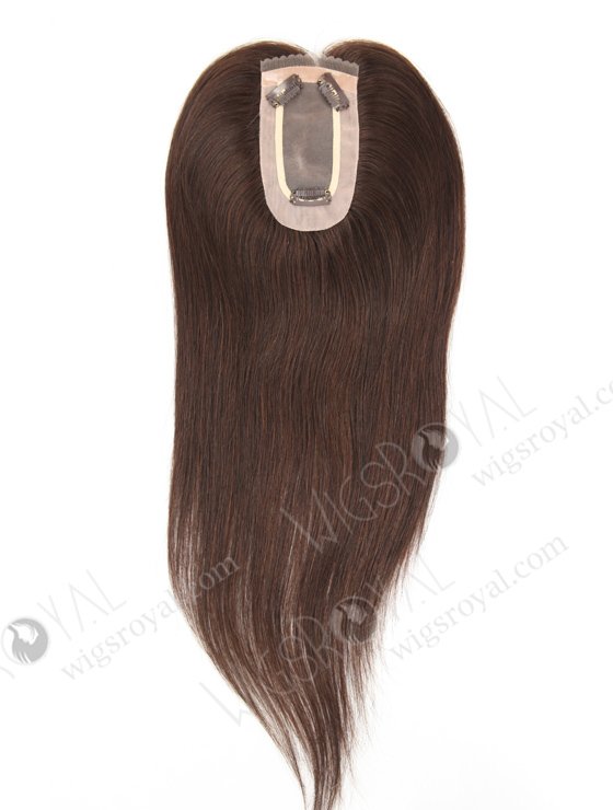 Luxury Remy Human Hair Toppers Small Mono Base | In Stock 2.75"*5.25" European Virgin Hair 16" Straight Color 2a# Monofilament Hair Topper-087-19364
