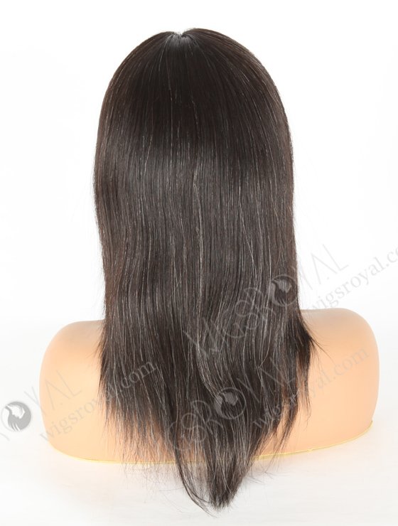 Natural Grey Color 10'' Brazilian Virgin Hair Straight Full Lace Wigs WR-LW-126-19519