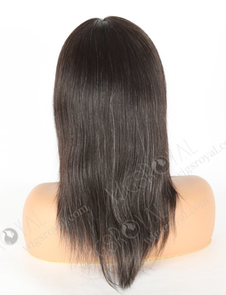 Natural Grey Color 10'' Brazilian Virgin Hair Straight Full Lace Wigs WR-LW-126