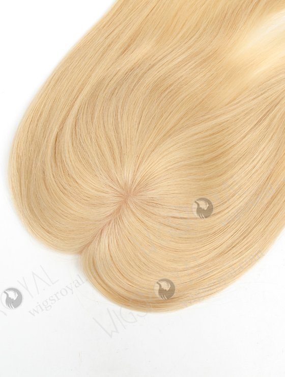 Luxury Blonde Hair Topper for Women's Hair Loss | In Stock 5.5"*6" European Virgin Hair 16" Straight Color 22# Silk Top Hair Topper-054-19610
