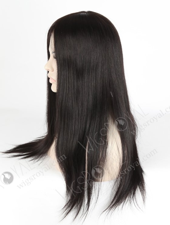Black Color 18'' Mongolian Virgin Straight Silk Top Full Lace Wig WR-ST-053-19921