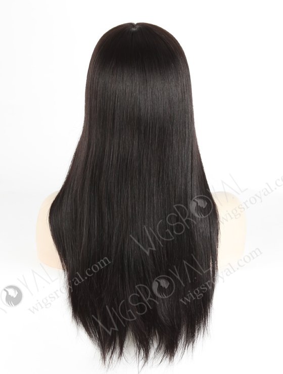 Black Color 18'' Mongolian Virgin Straight Silk Top Full Lace Wig WR-ST-053-19920