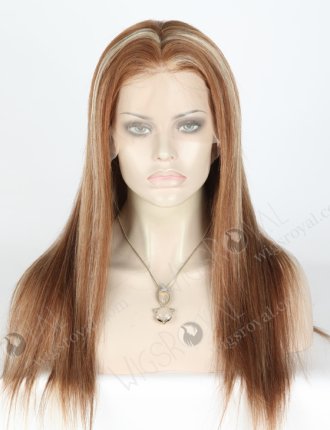 In Stock Brazilian Virgin Hair 18" Straight 6/8a/22# Highlights Lace Front Wig MLF-04026