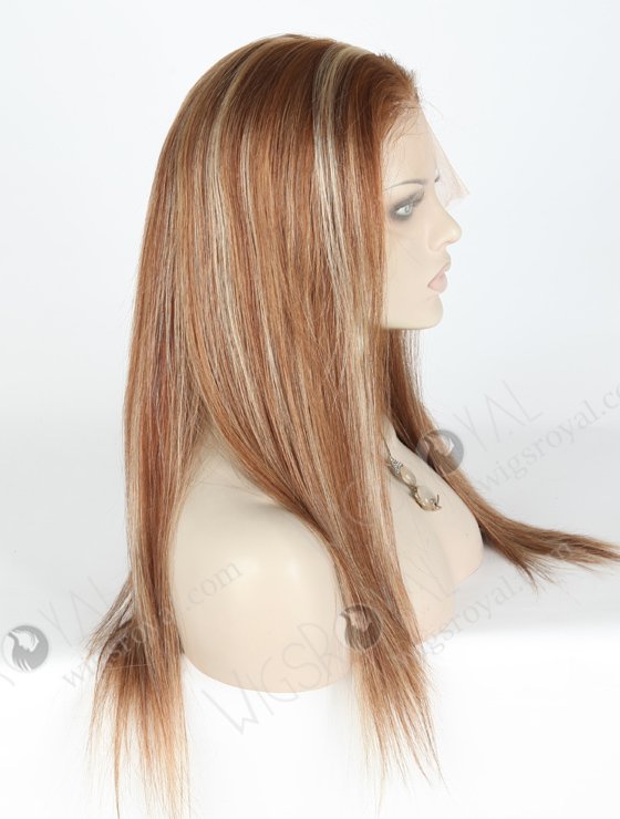 In Stock Brazilian Virgin Hair 18" Straight 6/8a/22# Highlights Lace Front Wig MLF-04026-19952