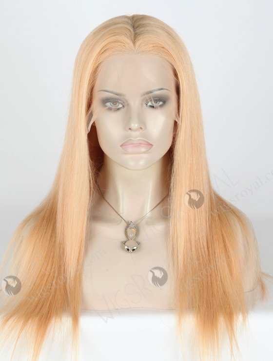 In Stock Brazilian Virgin Hair 18" Straight Color 16/24# Evenly Blended Lace Front Wig MLF-04028