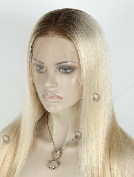 In Stock Brazilian Virgin Hair 18" Straight Color T9/60# Lace Front Wig MLF-04030-20007