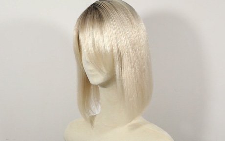 Blonde Ombre Bob Wig With Bangs