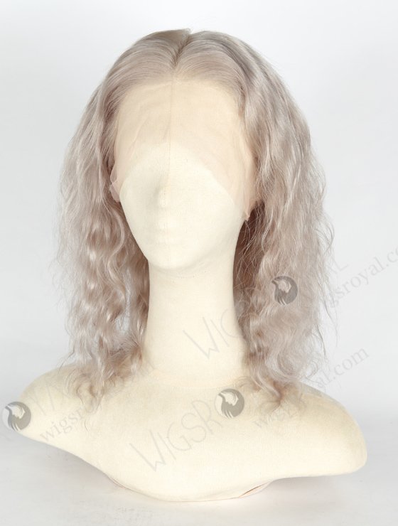 In Stock Brazilian Virgin Hair 12" Deep Body Wave Grey Color Full Lace Wig FLW-04266-20353