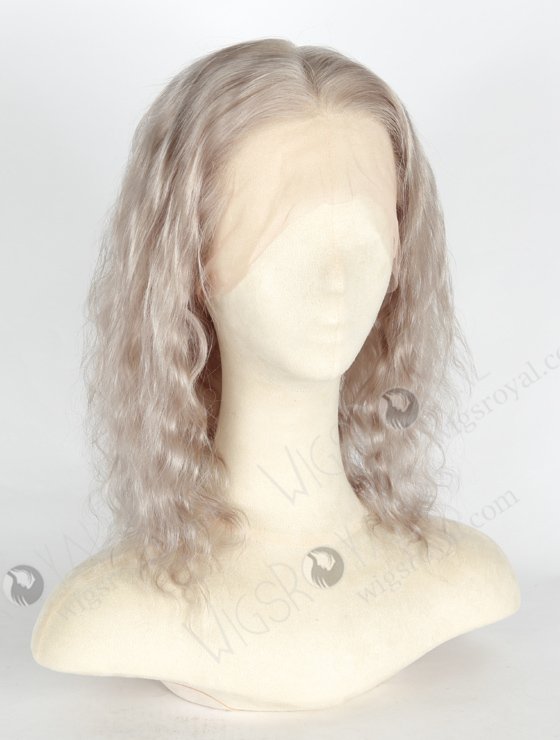 In Stock Brazilian Virgin Hair 12" Deep Body Wave Grey Color Full Lace Wig FLW-04266-20355