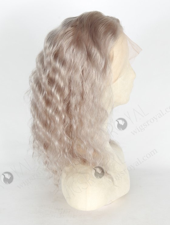 In Stock Brazilian Virgin Hair 12" Deep Body Wave Grey Color Full Lace Wig FLW-04266-20354