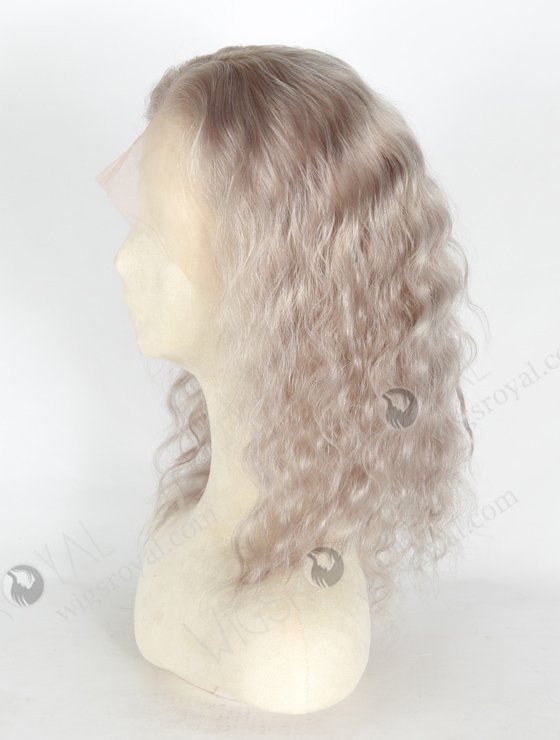 In Stock Brazilian Virgin Hair 12" Deep Body Wave Grey Color Full Lace Wig FLW-04266-20356
