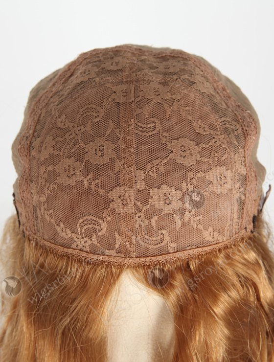 In Stock European Virgin Hair 12" Wavy 30mm 8# Color Jewish Wig JWS-01007-20346