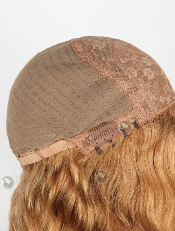 In Stock European Virgin Hair 12" Wavy 30mm 8# Color Jewish Wig JWS-01007-20341