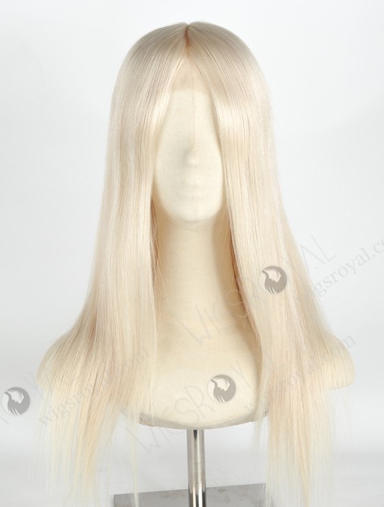 Beautiful Long White Hair Wig Best Human Hair Wigs Websites | In Stock European Virgin Hair 18" Straight White Color Lace Front Silk Top Glueless Wig GLL-08040