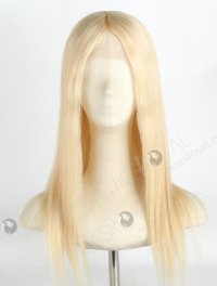 Blonde 613 Best Human Hair Wigs Online | In Stock European Virgin Hair 18" Straight 613# Color Lace Front Silk Top Glueless Wig GLL-08042