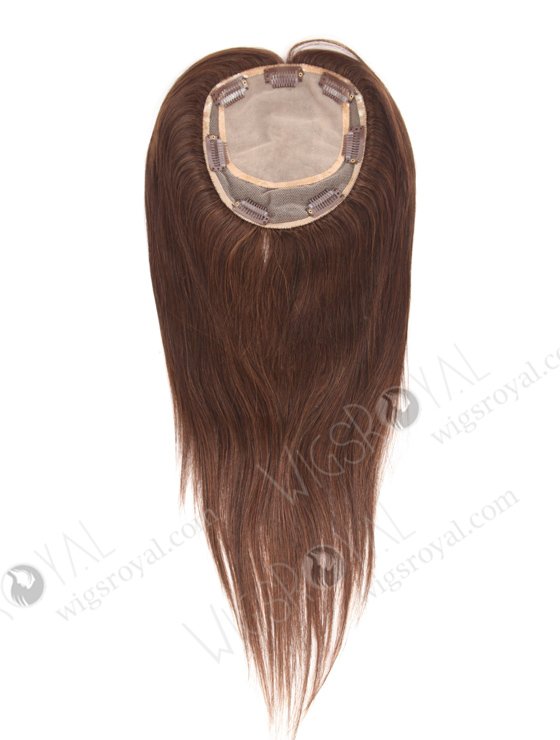 High Quality Remy Hair Crown Toppers Hair Piece | In Stock 5.5"*6" European Virgin Hair 16" Straight Color 2a# Silk Top Hair Topper-040