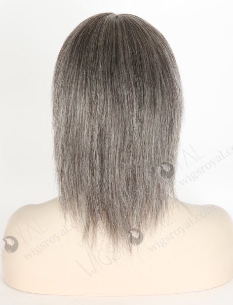 Grey Color 6'' Mongolian Virgin Fine Hair Yaki Full Lace Wigs WR-LW-130