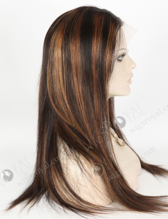 Natural Color Highlight 33# 18'' Indian Remy Hair Lace Front Wig WR-CLF-033