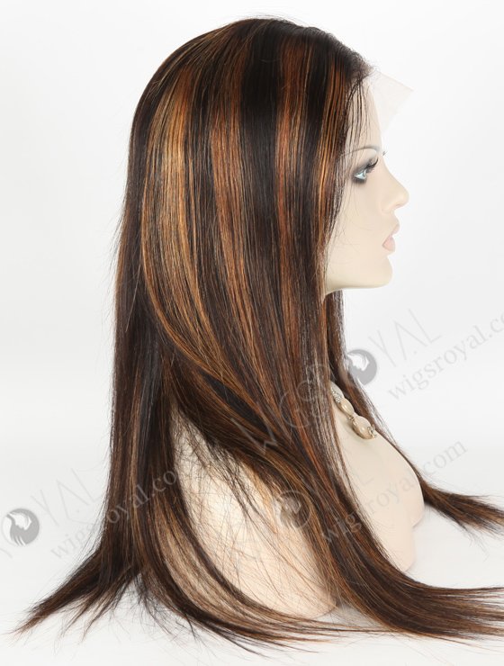 Natural Color Highlight 33# 18'' Indian Remy Hair Lace Front Wig WR-CLF-033-21101