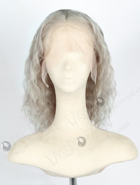 Grey Color 12'' Peruvian Virgin Human Hair Lace Front Wig WR-CLF-034-21110