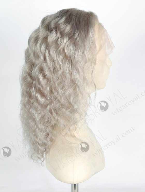 Grey Color 12'' Peruvian Virgin Human Hair Lace Front Wig WR-CLF-034-21114