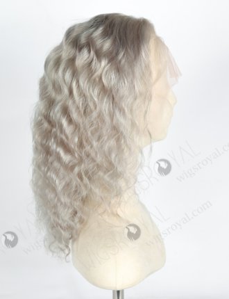 Grey Color 12'' Peruvian Virgin Human Hair Lace Front Wig WR-CLF-034
