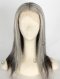 Grey Color 16'' European Virgin Straight Silk Top Full Lace Wig WR-ST-054