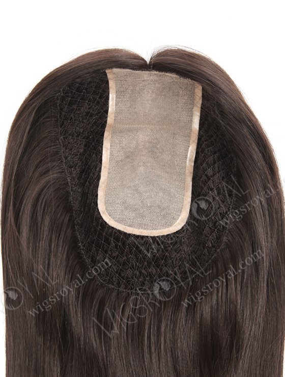 Black Color 18'' European Virgin Human Hair Silk Top Fish Net Toppers WR-TC-072-21224