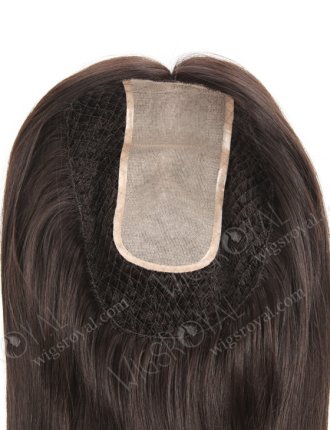 Black Color 18'' European Virgin Human Hair Silk Top Fish Net Toppers WR-TC-072