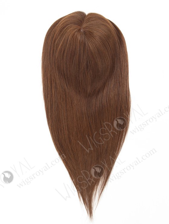 Brown Color 16'' European Virgin Human Hair Silk Top With PU Toppers WR-TC-073-21228