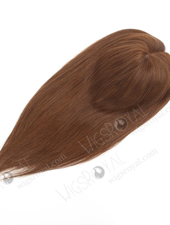 Brown Color 16'' European Virgin Human Hair Silk Top With PU Toppers WR-TC-073-21229