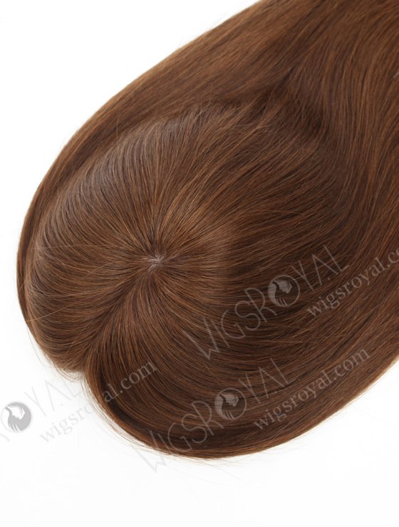 Brown Color 16'' European Virgin Human Hair Silk Top With PU Toppers WR-TC-073-21230