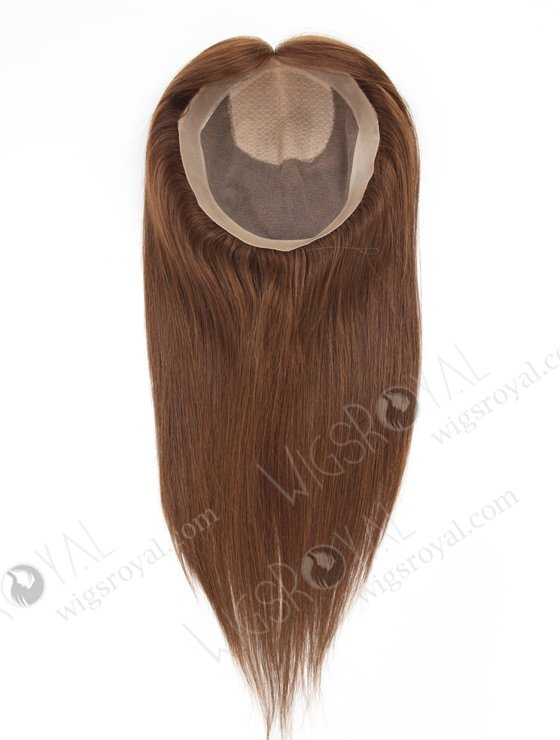 Brown Color 16'' European Virgin Human Hair Silk Top With PU Toppers WR-TC-073-21232