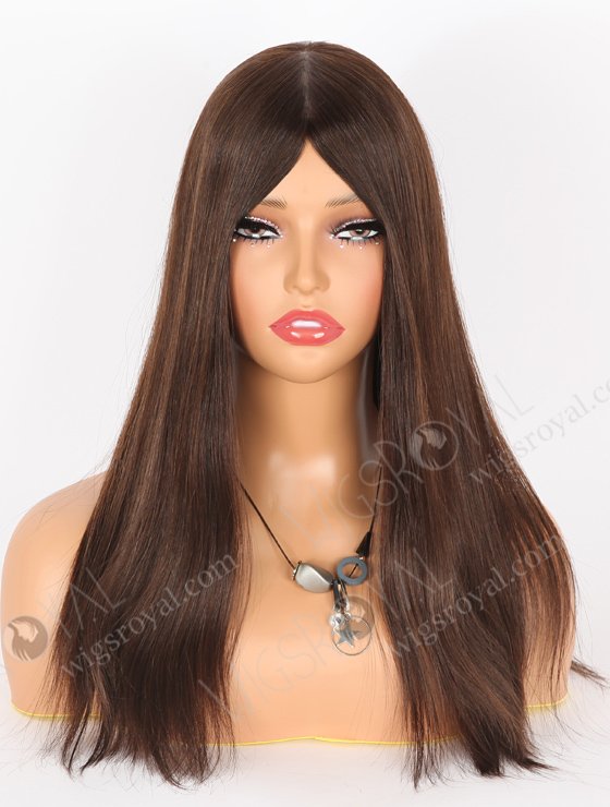 In Stock Chinese Virgin Hair 16" Natural Straight 2/3# Evenly Blended Color Jewish Wig JWS-07001-21836