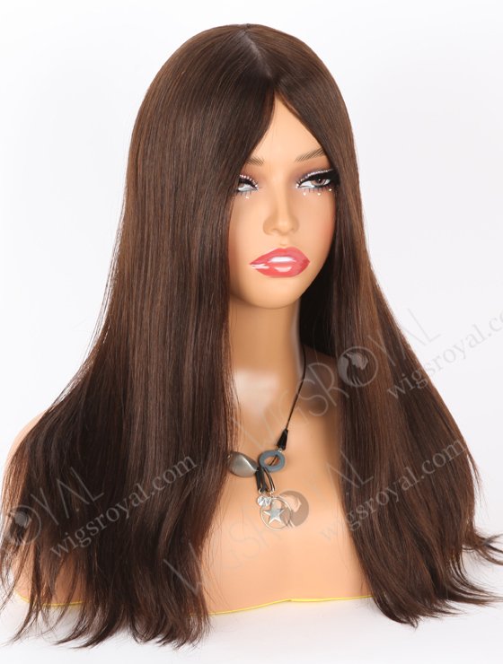 In Stock Chinese Virgin Hair 16" Natural Straight 2/3# Evenly Blended Color Jewish Wig JWS-07002-21849