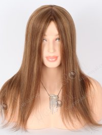 In Stock European Virgin Hair 14" Straight 6#/8#/9# Highlights Color Lace Front Silk Top Glueless Wig GLL-08053
